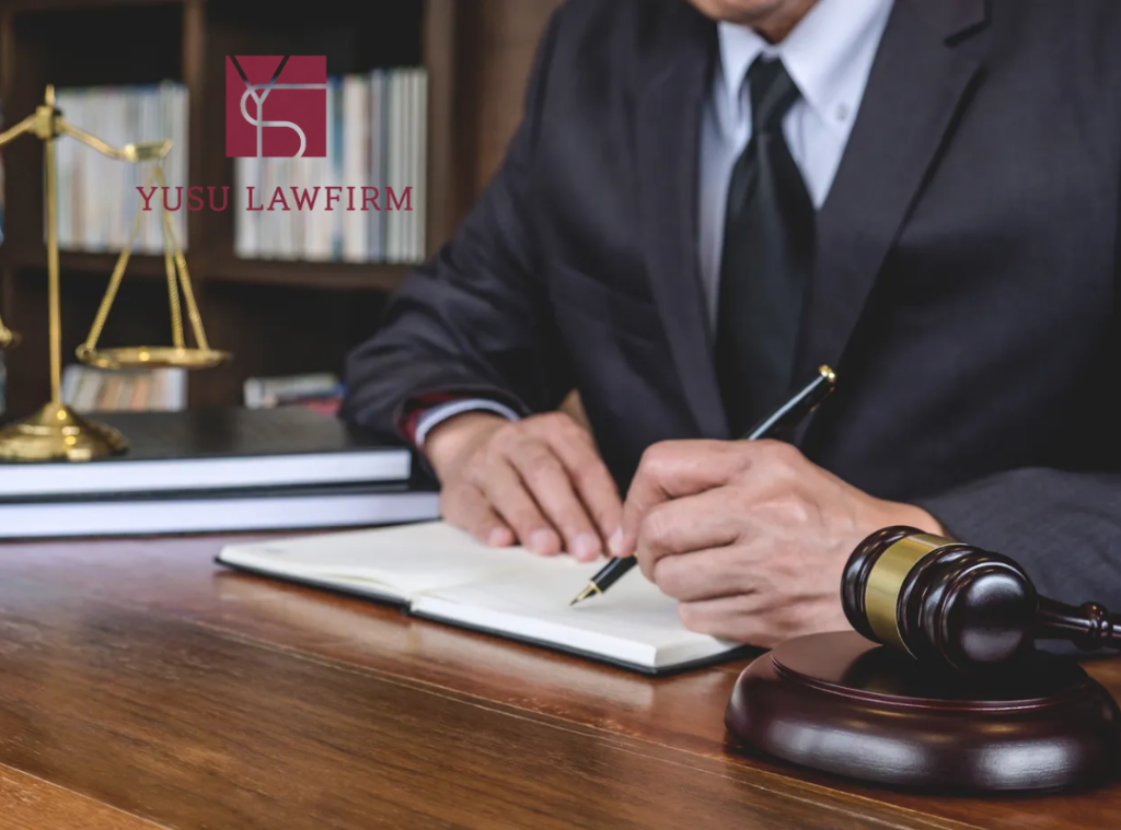 Lawyer reviewing an interrogation record for a criminal case in Korea