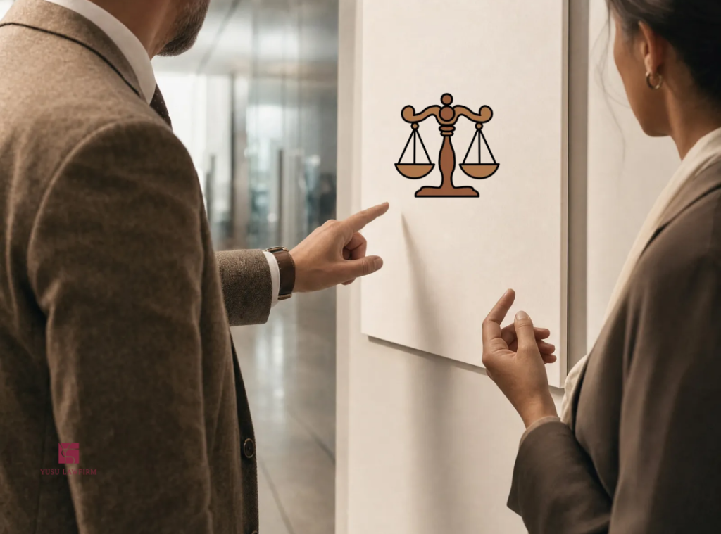 Attorney explaining a suspension of indictment to a client in Korea