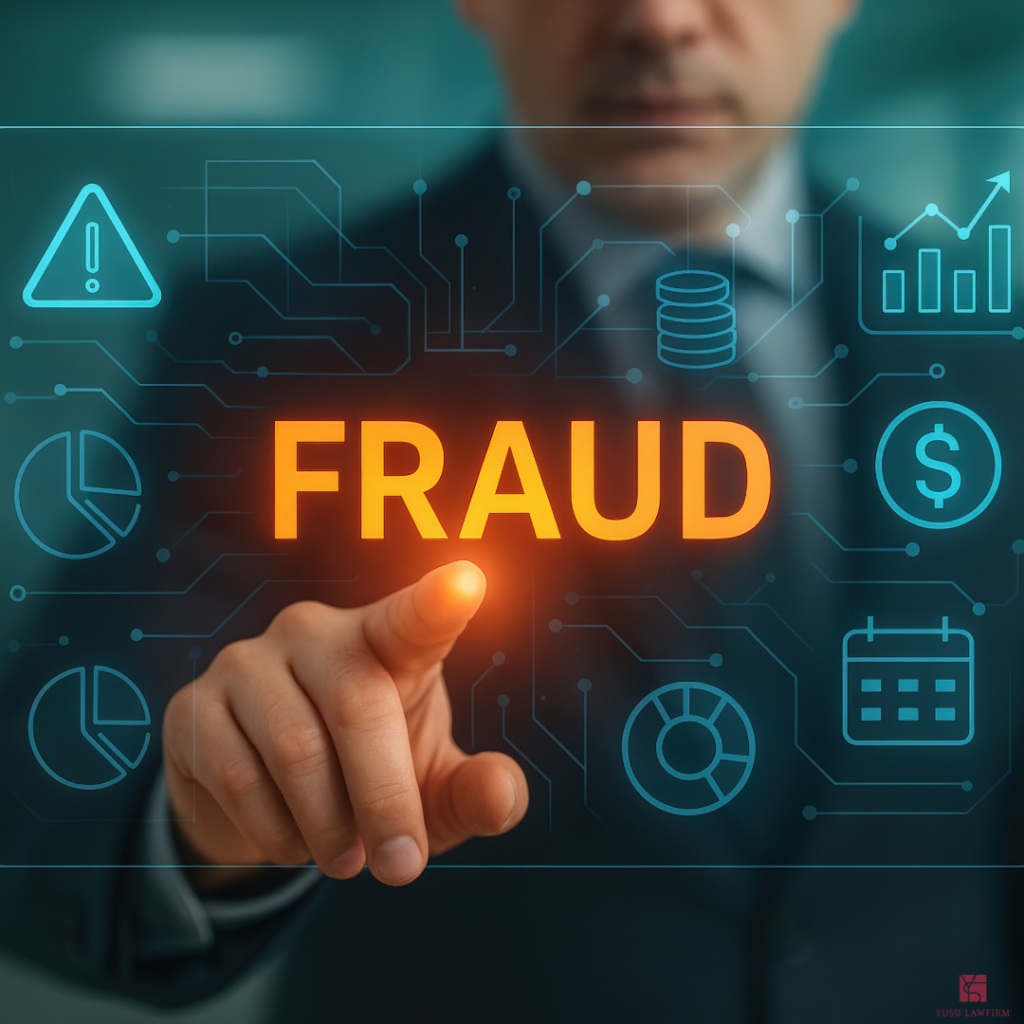 Lawyer reviewing forged loan documents in Korea