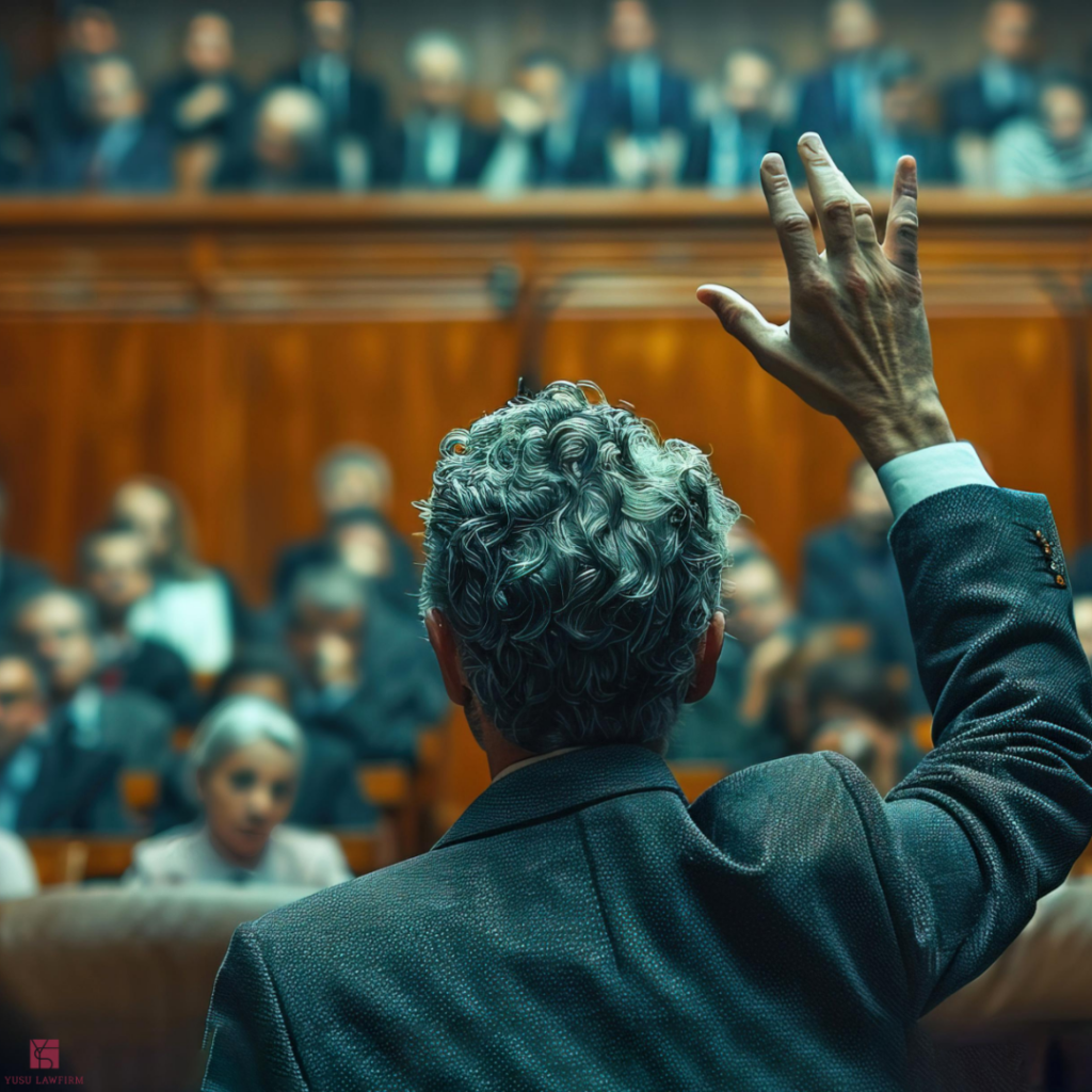 Courtroom with jury seats in Korea, citizen participation trial