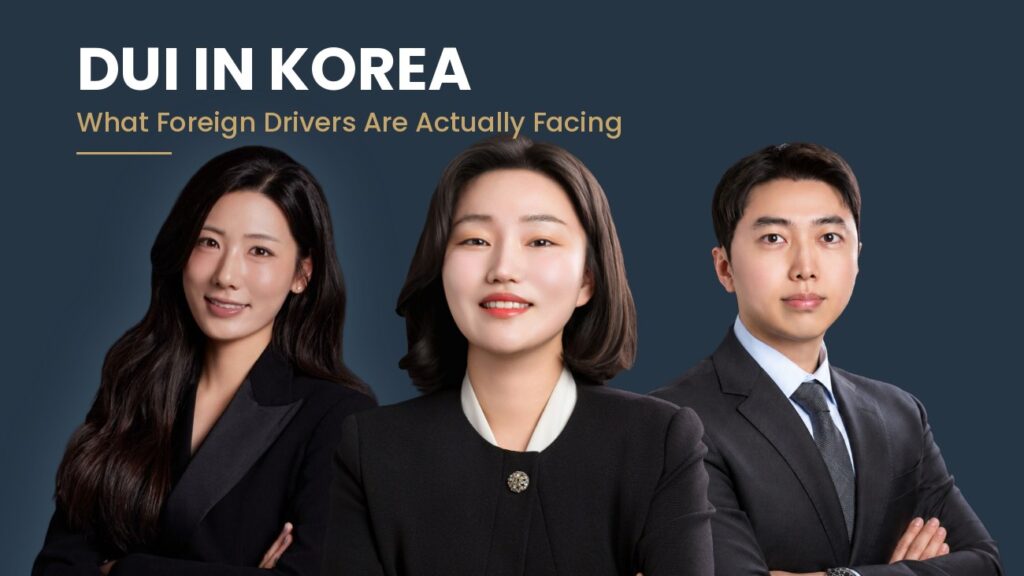 DUI in Korea: What a Foreign Driver Is Actually Facing Night police scene illustrating a drink-driving stop in Korea